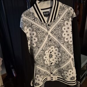 Dean Brody Black and White Paisley Bomber Jacket